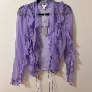 Song of style Purple Ruffled Women's Top